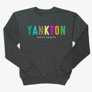 Yankton South Dakota Color Pop Premium Crewneck Sweatshirt