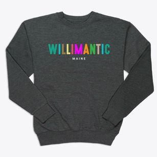 Willimantic Maine Color Pop Premium Crewneck Sweatshirt