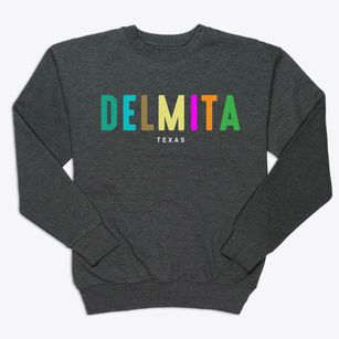 Delmita Texas Color Pop Premium Crewneck Sweatshirt