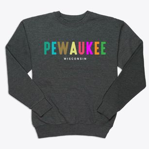 Pewaukee Wisconsin Color Pop Premium Crewneck Sweatshirt