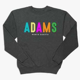 Adams North Dakota Color Pop Premium Crewneck Sweatshirt