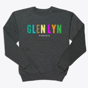 Glen Lyn Virginia Color Pop Premium Crewneck Sweatshirt