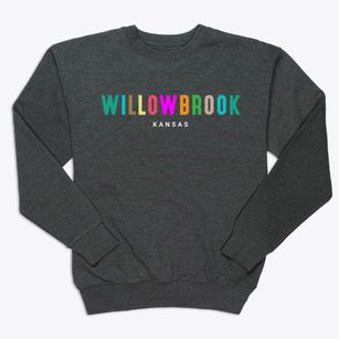 Willowbrook Kansas Color Pop Premium Crewneck Sweatshirt