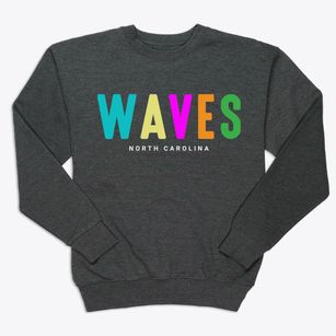 Waves North Carolina Color Pop Premium Crewneck Sweatshirt