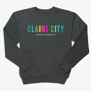 Claire City South Dakota Color Pop Premium Crewneck Sweatshirt