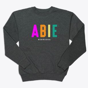 Abie Nebraska Color Pop Premium Crewneck Sweatshirt