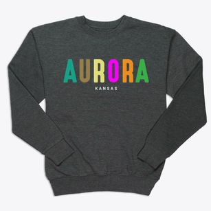 Aurora Kansas Color Pop Premium Crewneck Sweatshirt