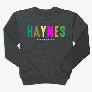 Haynes North Dakota Color Pop Premium Crewneck Sweatshirt