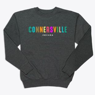 Connersville Indiana Color Pop Premium Crewneck Sweatshirt