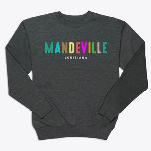 Mandeville Louisiana Color Pop Premium Crewneck Sweatshirt