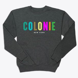 Colonie New York Color Pop Premium Crewneck Sweatshirt
