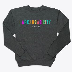Arkansas City Kansas Color Pop Premium Crewneck Sweatshirt