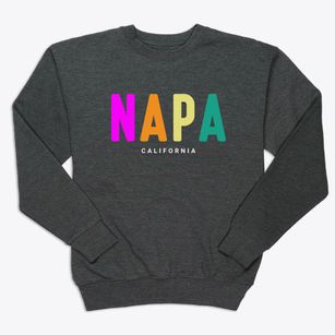Napa California Color Pop Premium Crewneck Sweatshirt