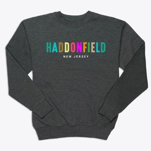 Haddonfield New Jersey Color Pop Premium Crewneck Sweatshirt