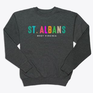 St. Albans West Virginia Color Pop Premium Crewneck Sweatshirt