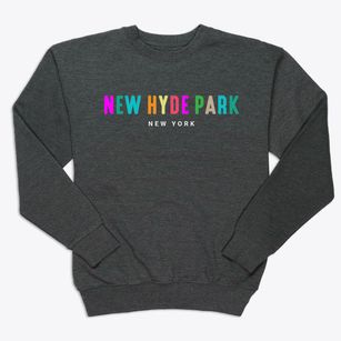New Hyde Park New York Color Pop Premium Crewneck Sweatshirt