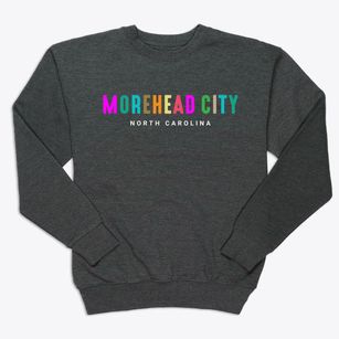 Morehead City North Carolina Color Pop Premium Crewneck Sweatshirt