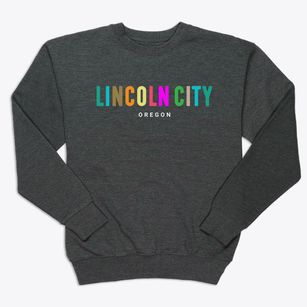 Lincoln City Oregon Color Pop Premium Crewneck Sweatshirt
