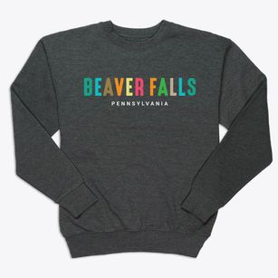 Beaver Falls Pennsylvania Color Pop Premium Crewneck Sweatshirt
