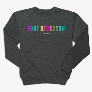 Fort Stockton Texas Color Pop Premium Crewneck Sweatshirt