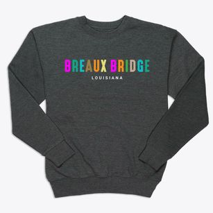Breaux Bridge Louisiana Color Pop Premium Crewneck Sweatshirt