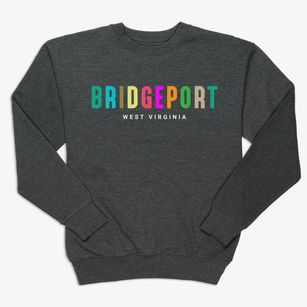 Bridgeport West Virginia Color Pop Premium Crewneck Sweatshirt