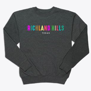 Richland Hills Texas Color Pop Premium Crewneck Sweatshirt