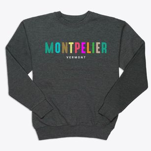Montpelier Vermont Color Pop Premium Crewneck Sweatshirt