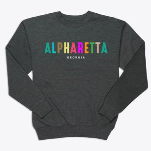 Alpharetta Georgia Color Pop Premium Crewneck Sweatshirt