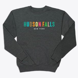 Hudson Falls New York Color Pop Premium Crewneck Sweatshirt