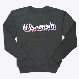  Wisconsin Retro Candy Vibes Premium Crewneck Sweatshirt