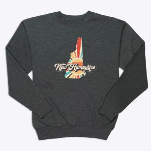  New Hampshire Retro Art Premium Crewneck Sweatshirt