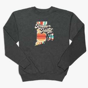  Rhode Island Retro Art Premium Crewneck Sweatshirt