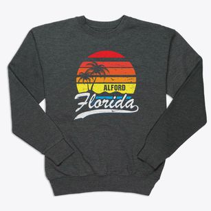 Alford Florida Palm Tree Sunset Premium Crewneck Sweatshirt