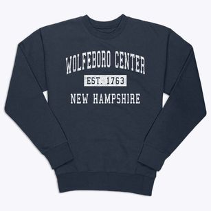 Wolfeboro Center New Hampshire Classic Established Premium Crewneck Sweatshirt