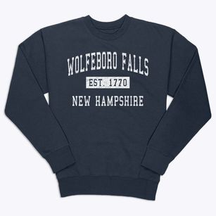 Wolfeboro Falls New Hampshire Classic Established Premium Crewneck Sweatshirt