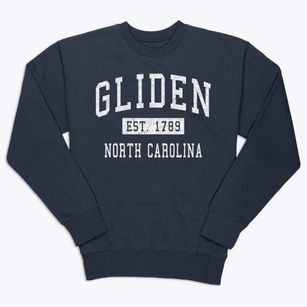 Gliden North Carolina Classic Established Premium Crewneck Sweatshirt