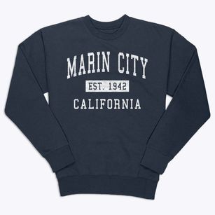 Marin City California Classic Established Premium Crewneck Sweatshirt