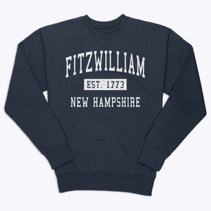 Fitzwilliam New Hampshire Classic Established Premium Crewneck Sweatshirt