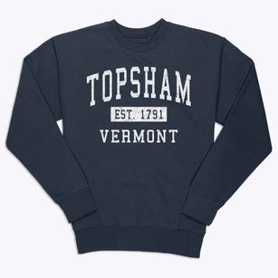 Topsham Vermont Classic Established Premium Crewneck Sweatshirt