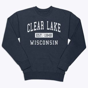 Clear Lake Wisconsin Classic Established Premium Crewneck Sweatshirt