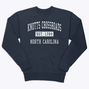 Knotts Crossroads North Carolina Classic Established Premium Crewneck Sweatshirt