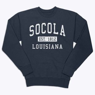 Socola Louisiana Classic Established Premium Crewneck Sweatshirt