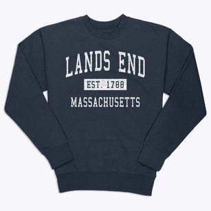 Lands End Massachusetts Classic Established Premium Crewneck Sweatshirt