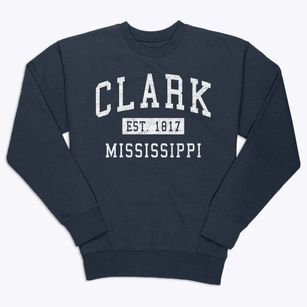 Clark Mississippi Classic Established Premium Crewneck Sweatshirt