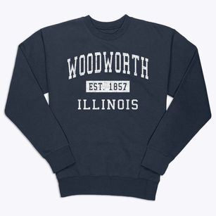 Woodworth Illinois Classic Established Premium Crewneck Sweatshirt