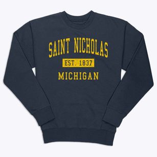 Saint Nicholas Michigan Classic Established Premium Crewneck Sweatshirt