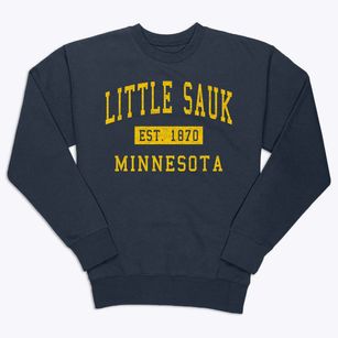 Little Sauk Minnesota Classic Established Premium Crewneck Sweatshirt