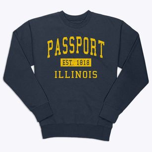 Passport Illinois Classic Established Premium Crewneck Sweatshirt