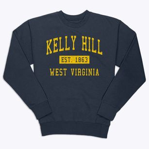 Kelly Hill West Virginia Classic Established Premium Crewneck Sweatshirt